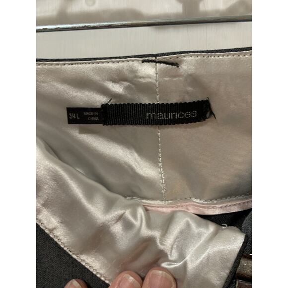 Maurice’s Dress Pants Womens 3/4R Grey Stretch Dress Slacks Trousers - Picture 7 of 11